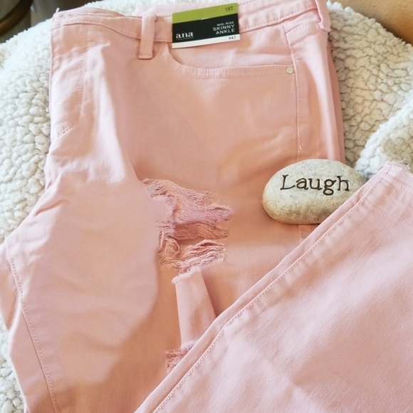 a.n.a Denim - 💗New ANA distressed pink jeans💗